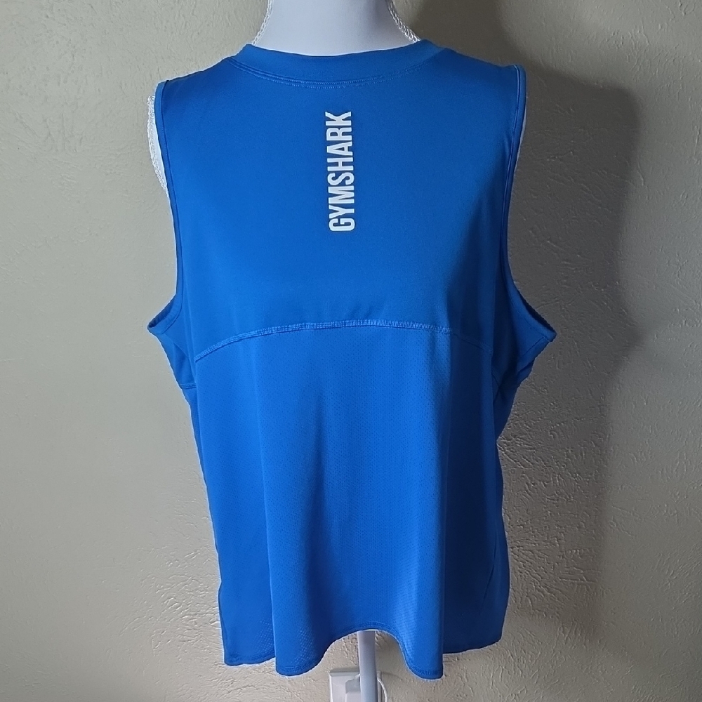 Gymshark Women's Vibrant Blue Muscle Tee, Size Medium